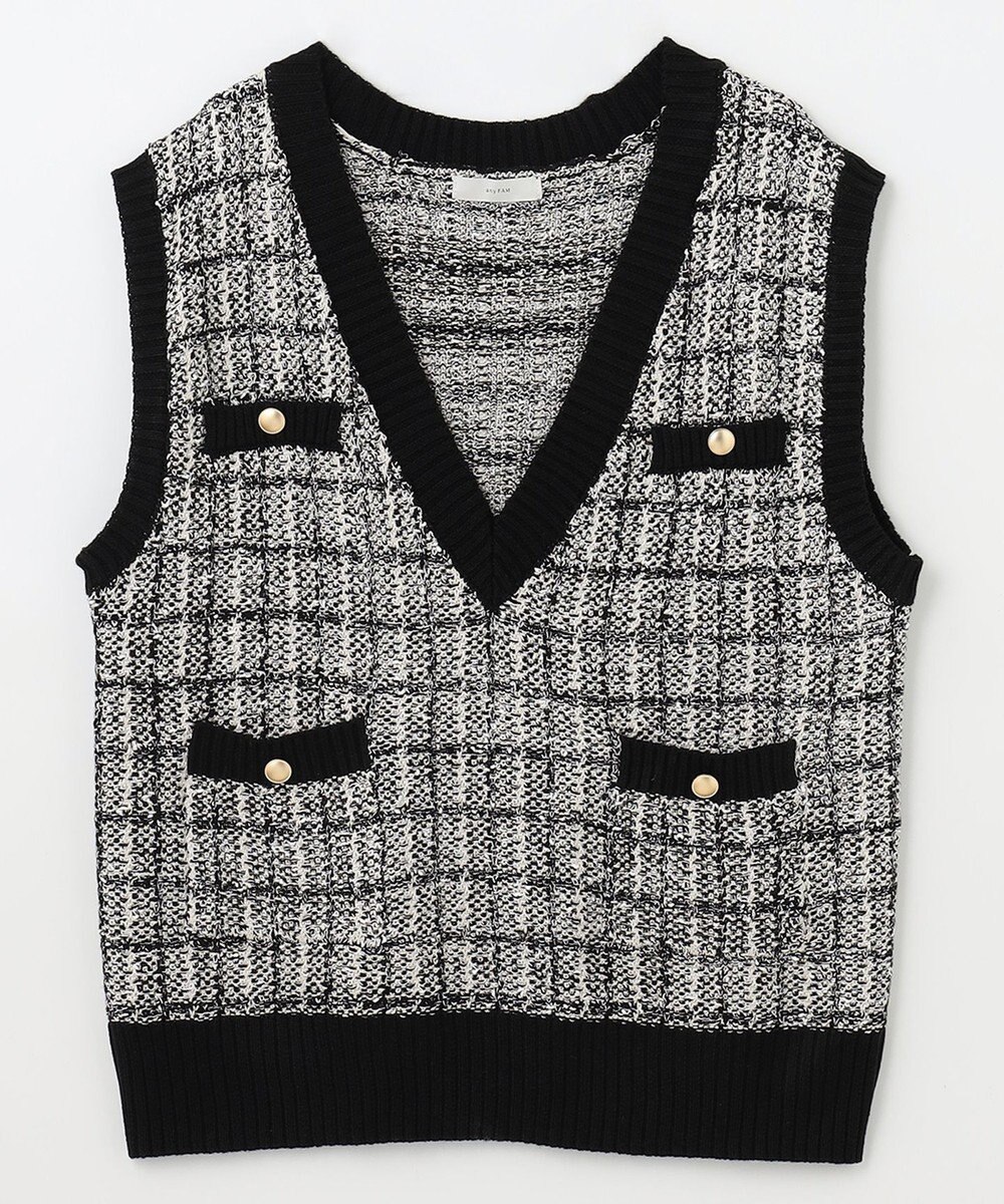 ANY L 【洗濯機可】ツイーディベスト 