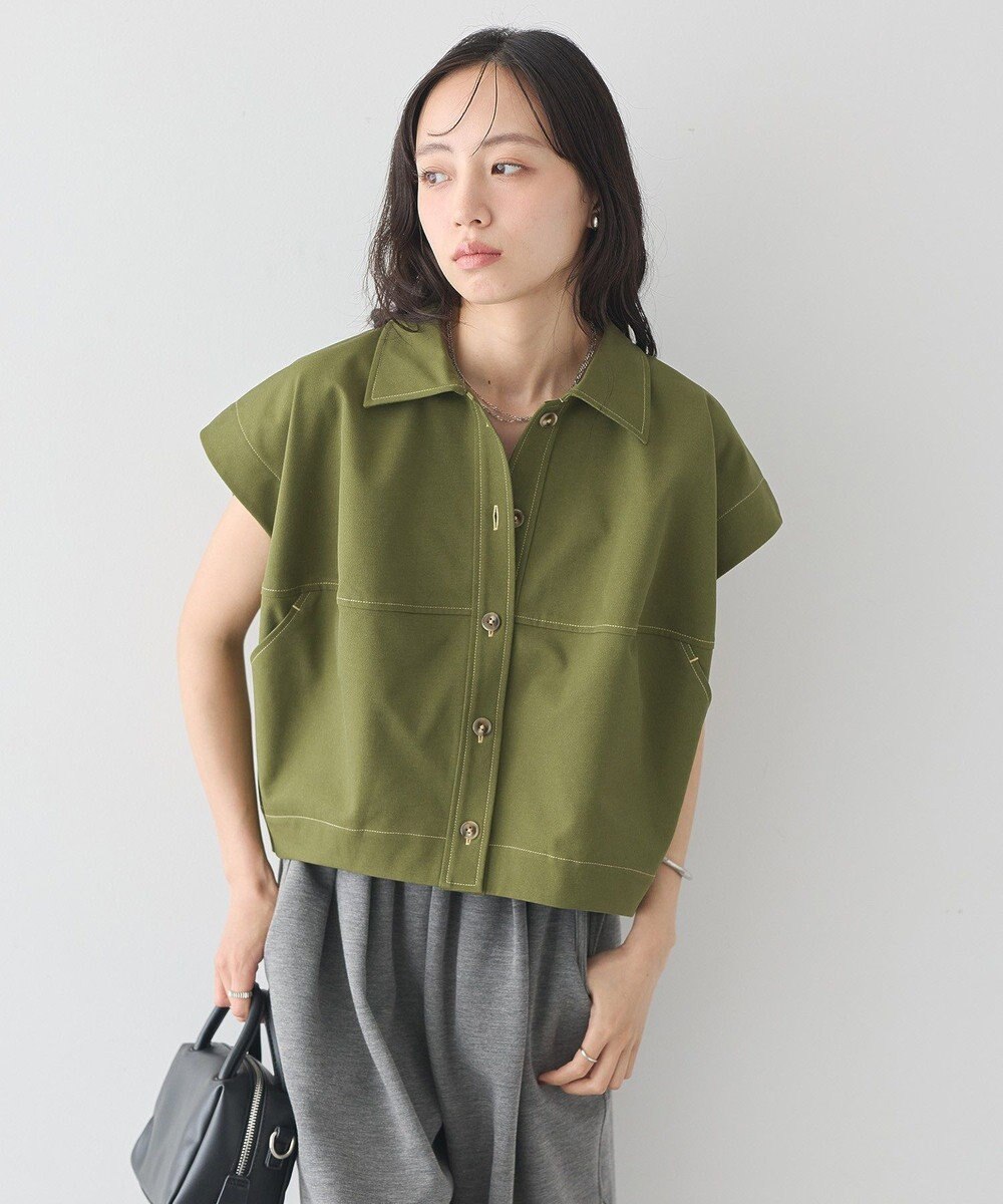 earth music&ecology コクーンフォルムシャツ 