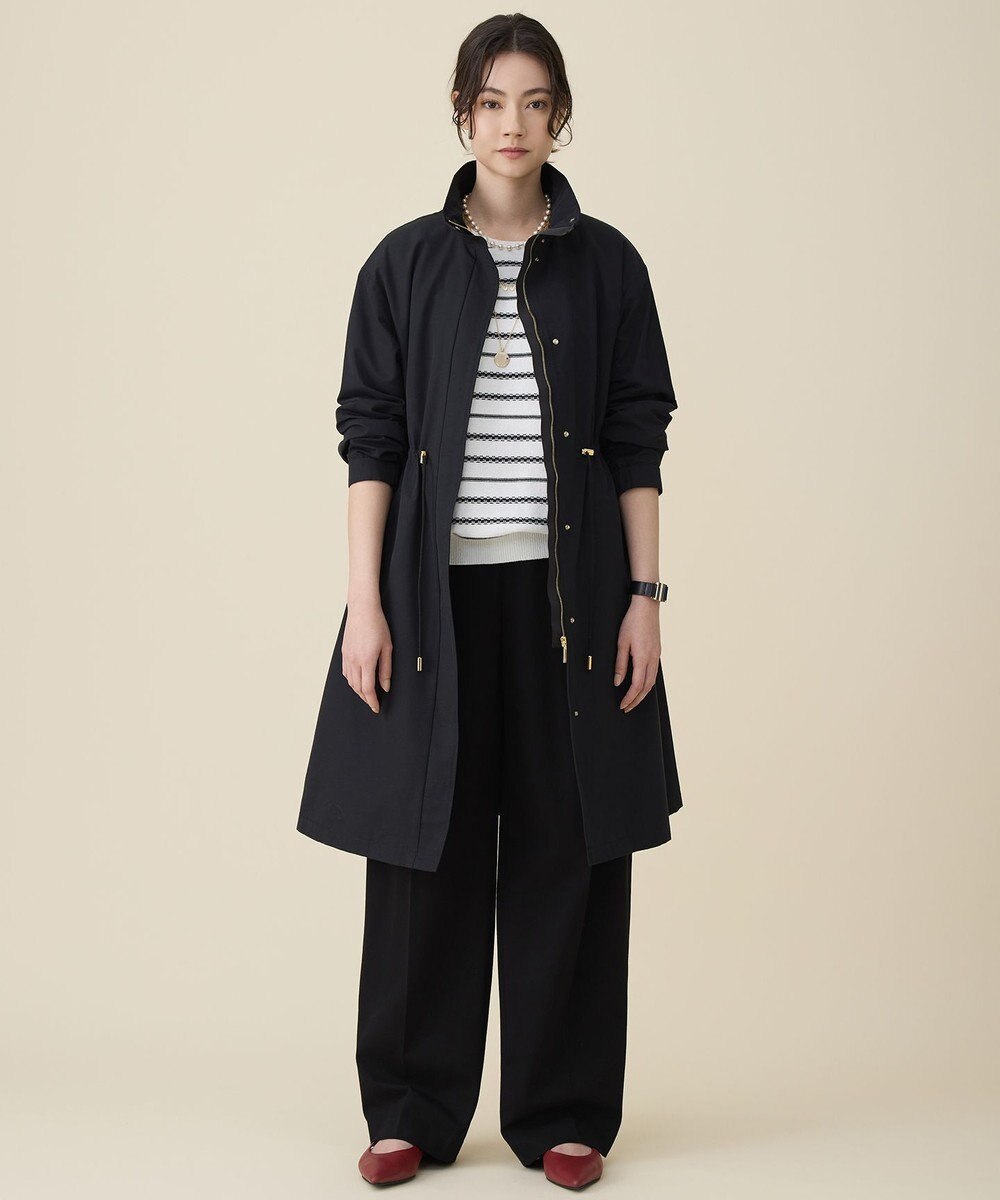 自由区 S コットンナイロンタッサースタンドカラー コート 