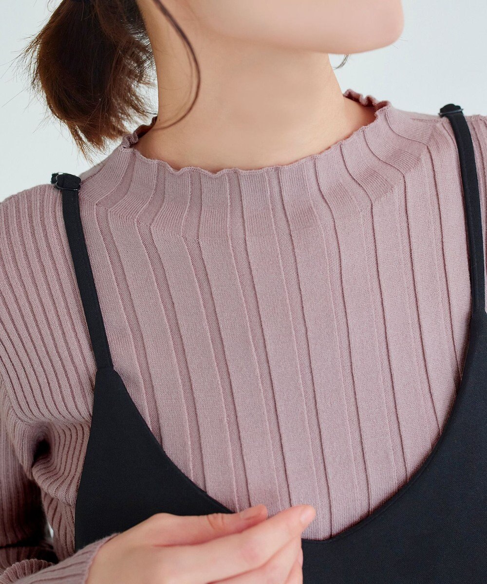 Tiaclasse 【新色追加・洗える】ランダムリブニットプルオーバー 