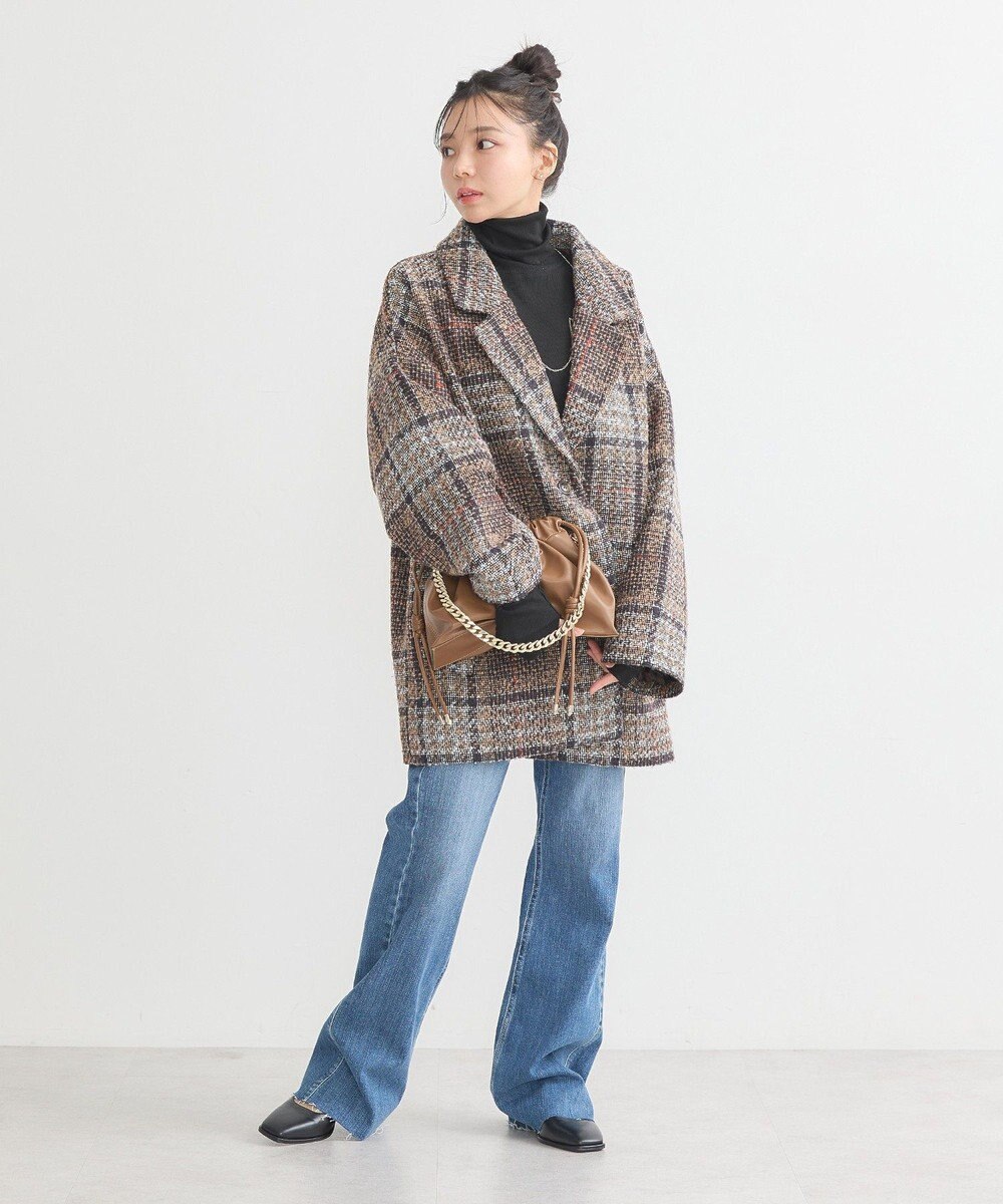 earth music&ecology リブタートルネックプルオーバー 