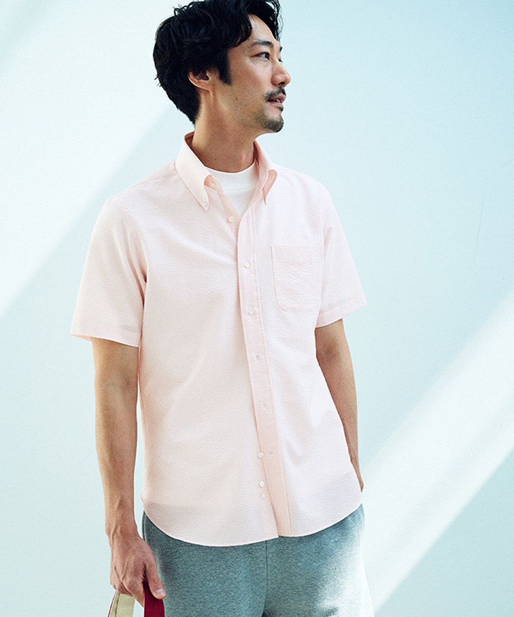 J.PRESS MEN 過酷な夏を乗り切るマストな1着！【 高通気性 / 軽量 / ノンアイロン / 撥水】【BEAT HEAT SYSTEM】半袖シャツ / B.D. 