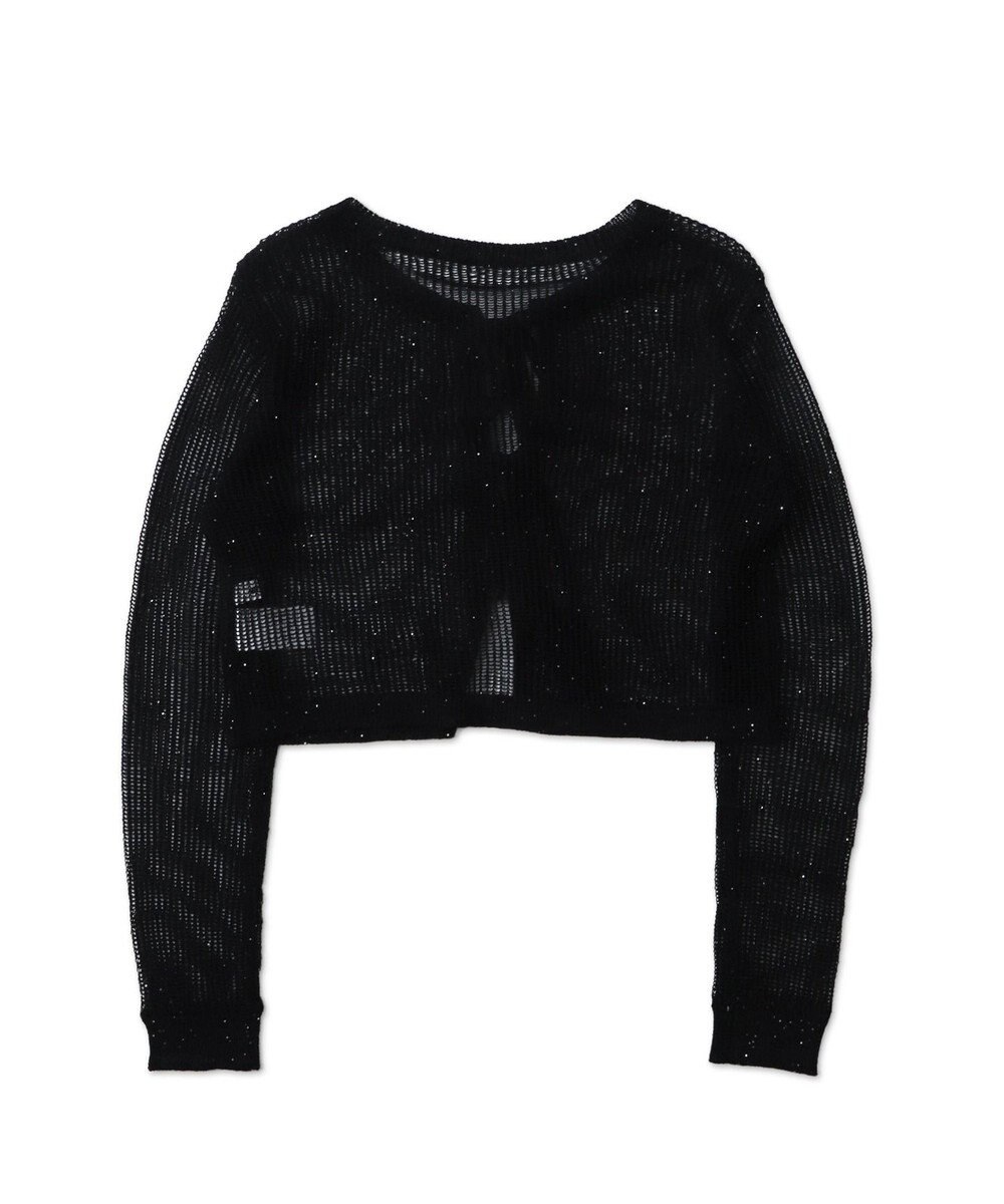 WEGO スパンコールメッシュニットカーデ 