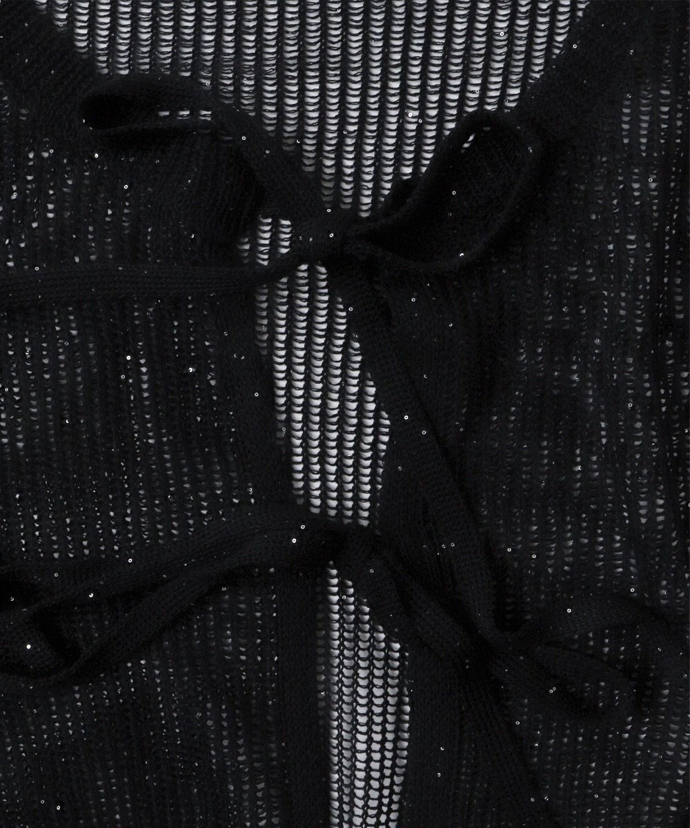 WEGO スパンコールメッシュニットカーデ 