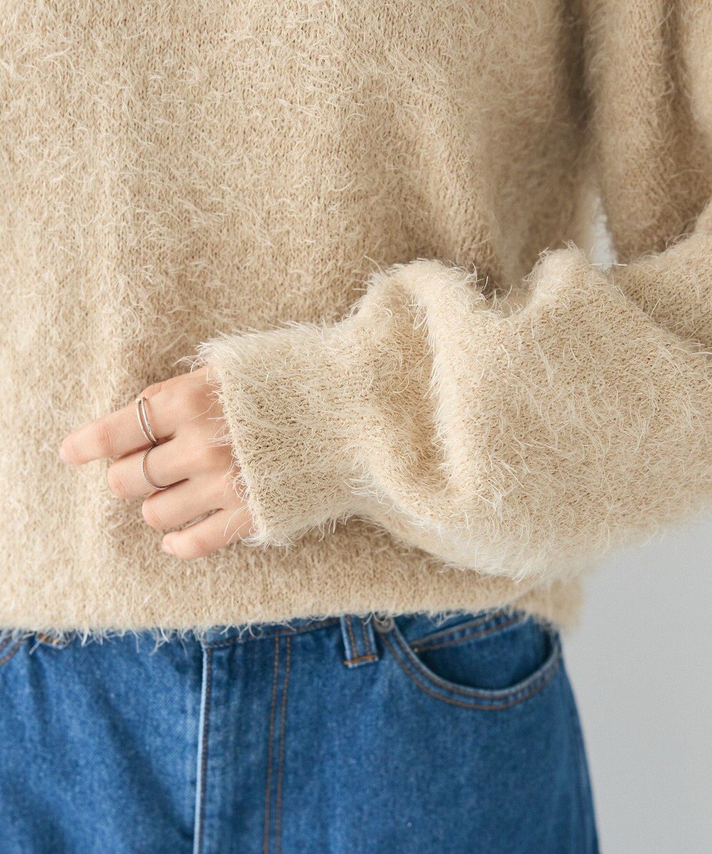 CRAFT STANDARD BOUTIQUE 洗える/ビスチェ付きシャギーニットプルオーバー 