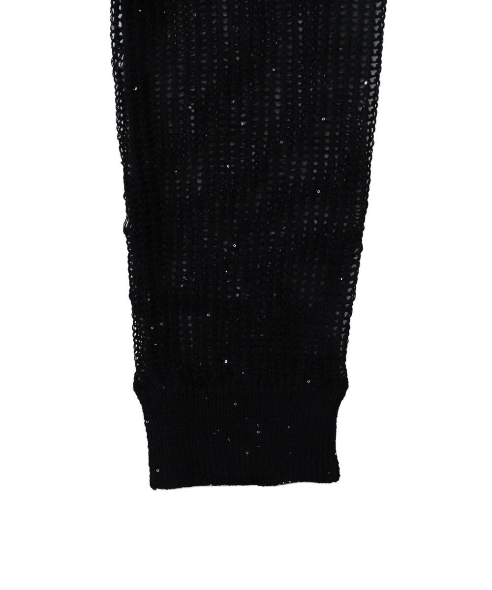 WEGO スパンコールメッシュニットカーデ 