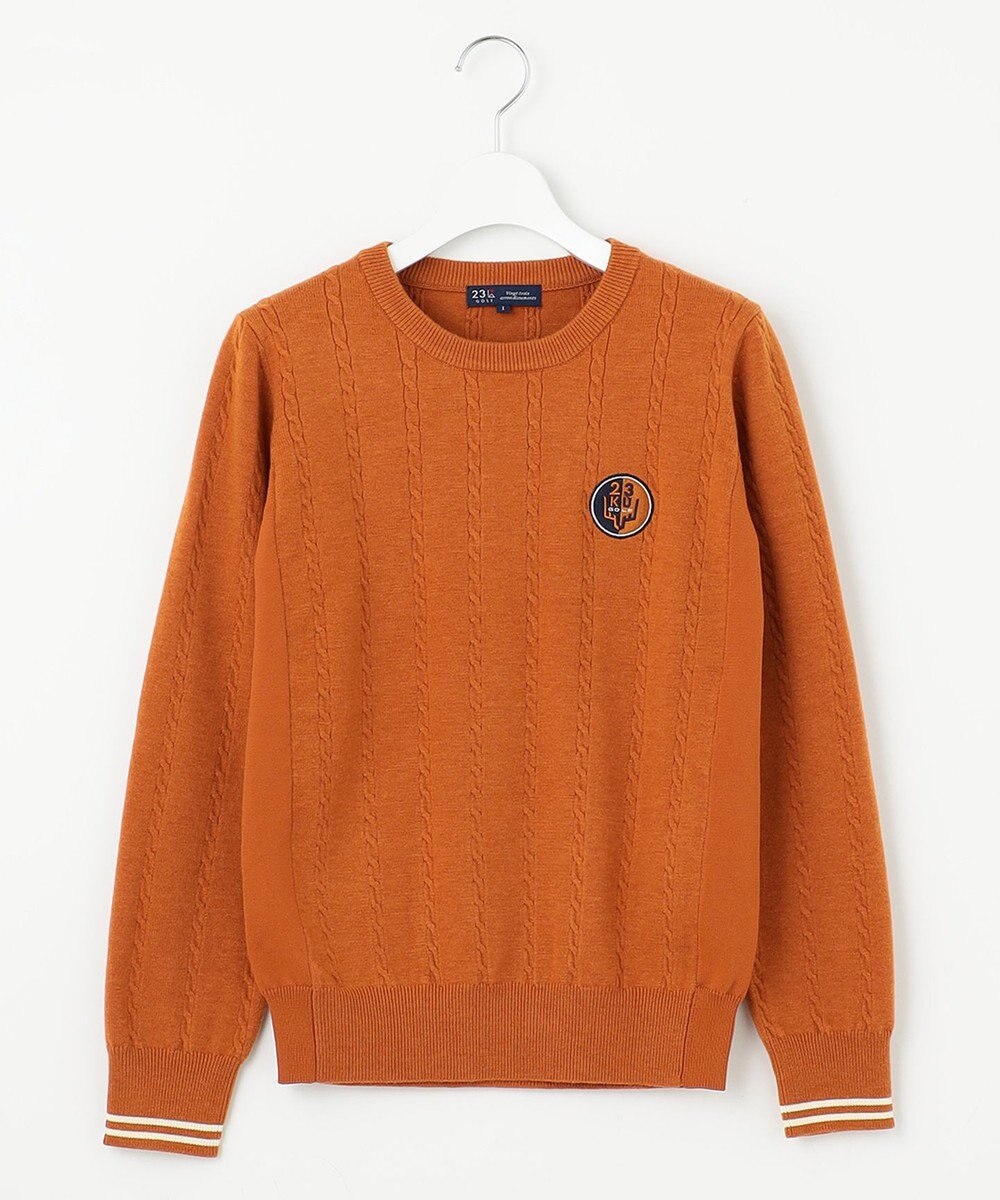 23区GOLF 【WOMEN】【洗える】ストレッチカラー ニット 