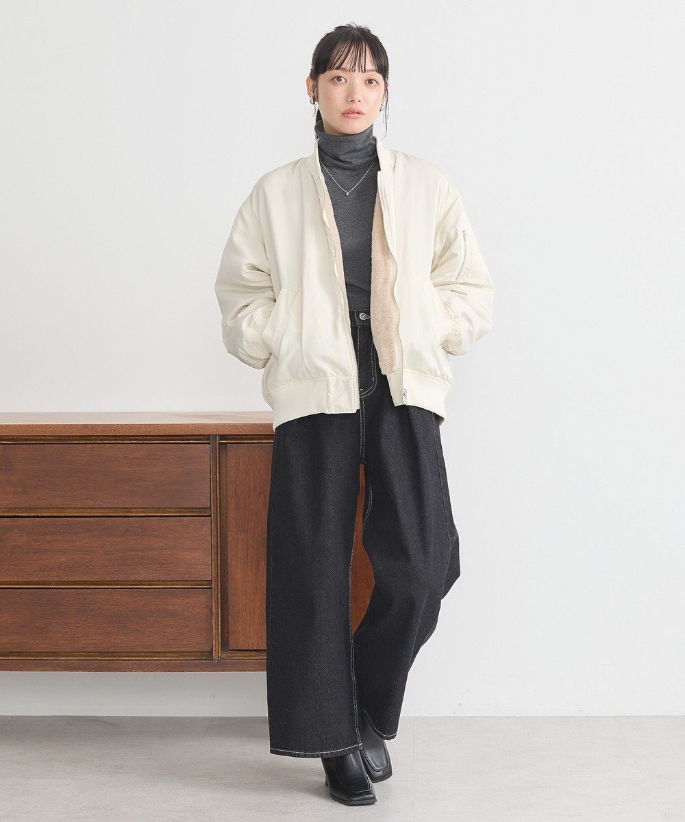 earth music&ecology リブタートルネックプルオーバー 