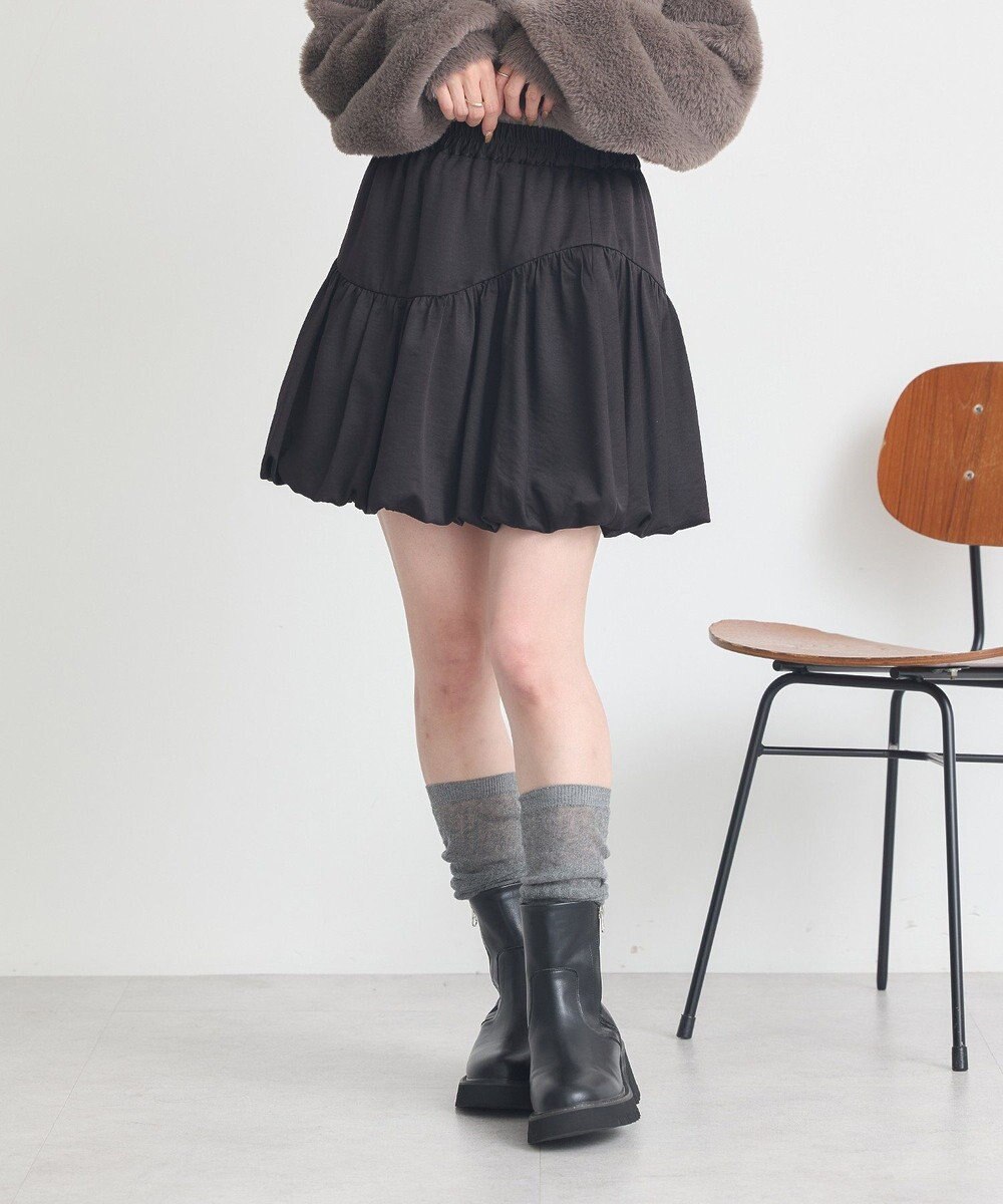 earth music&ecology ラウンド切り替えバルーンミニスカート 