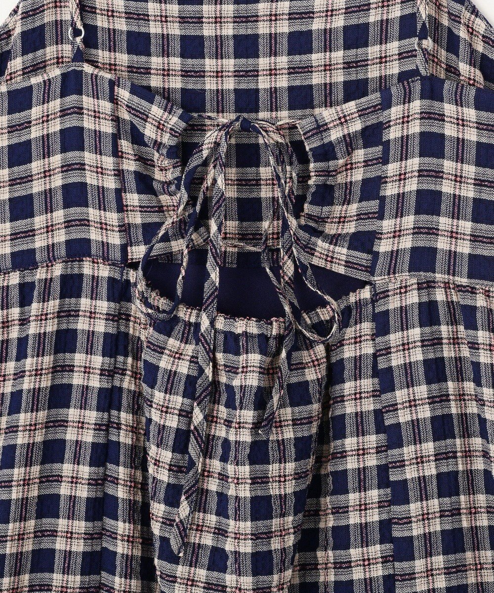 earth music&ecology シャーリングラメチェックキャミワンピース 