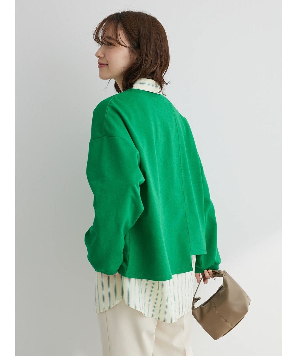 Green Parks コットンＵＳＡミニ裏毛リメイク風プルオーバー 