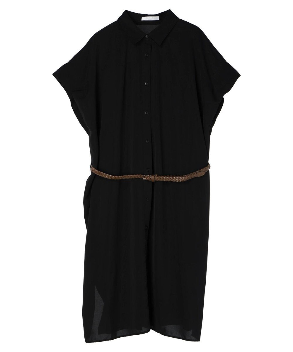 Green Parks ＳＥＴ２点　合皮ベルト＋ミディシャツワンピース 