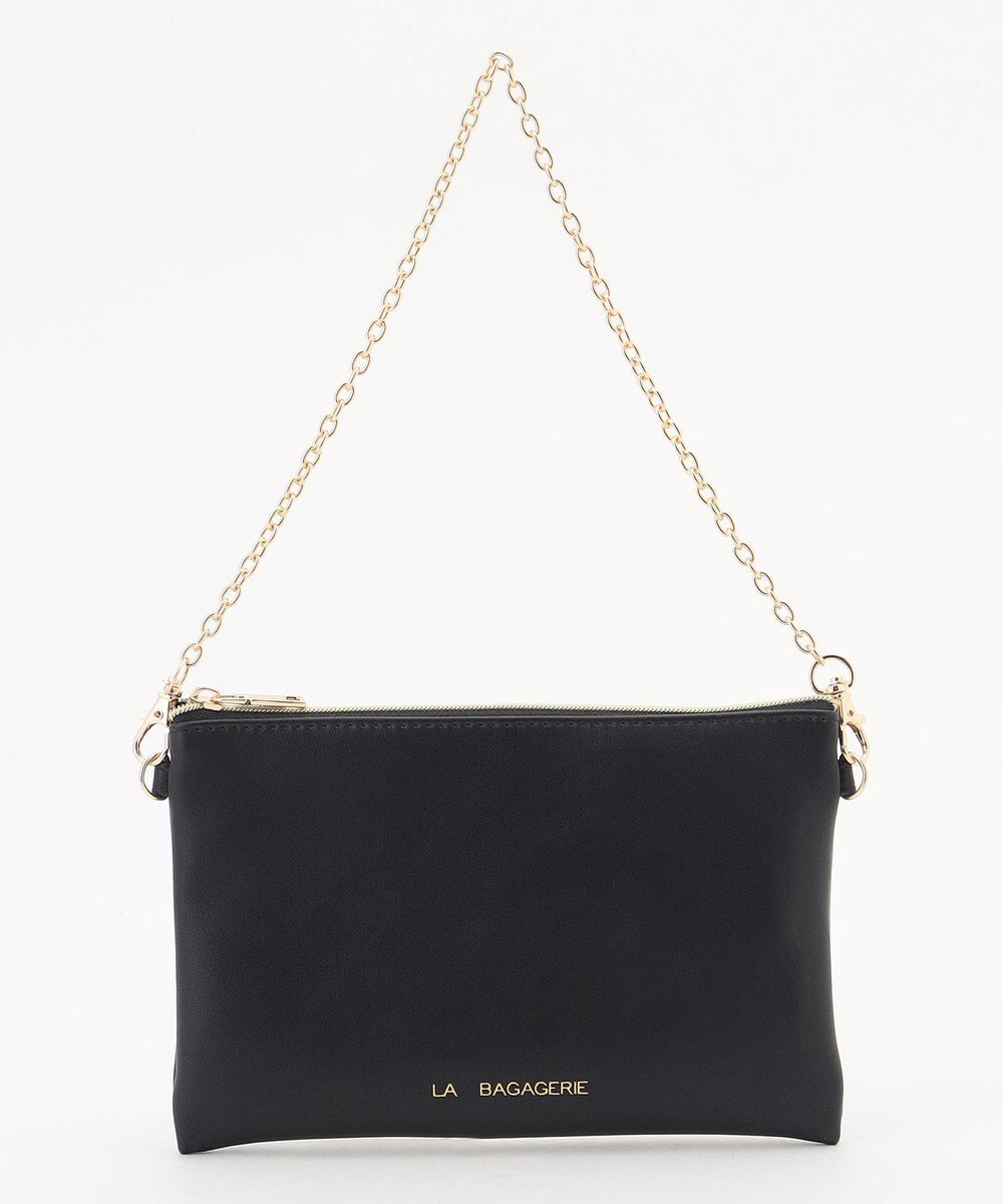 LA BAGAGERIE LA BAGAGERIE×chiyo ポーチ付きフリルエコバッグ 
