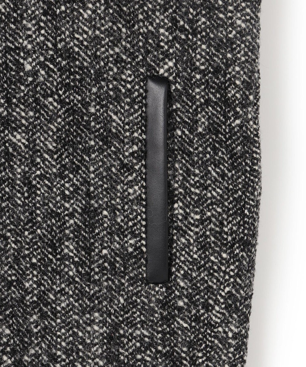 BEIGE， ROBY / フェイクレザーツイードコート 