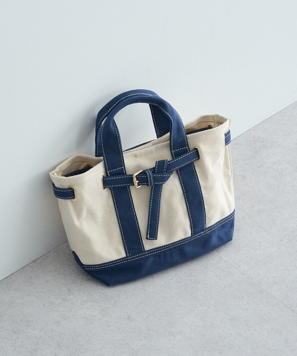 earth music&ecology 【Mサイズ】ベルトキャンバストートバッグ 