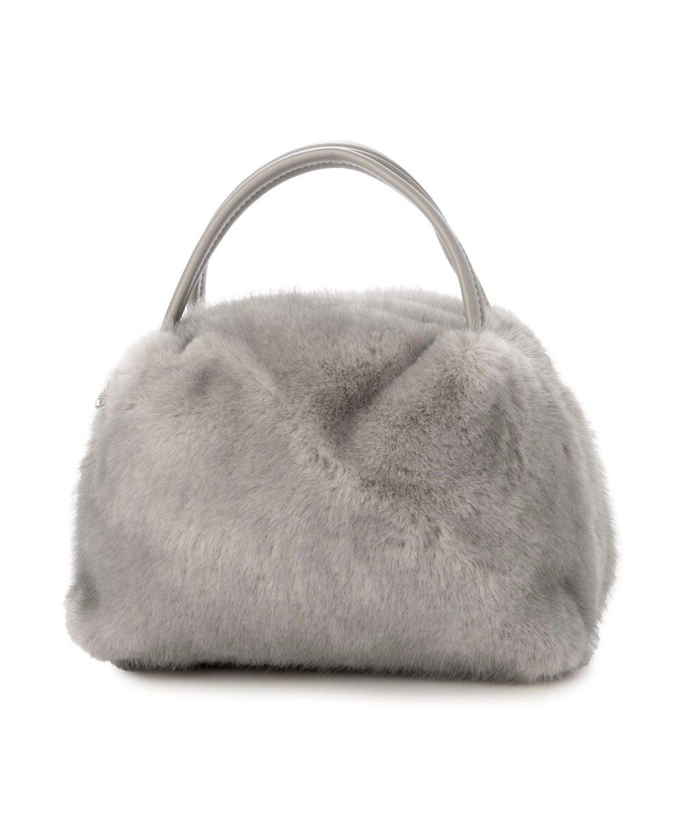 UNBILLION カシュカシュ cachecache / ミンク風エコファー2wayボックストート 