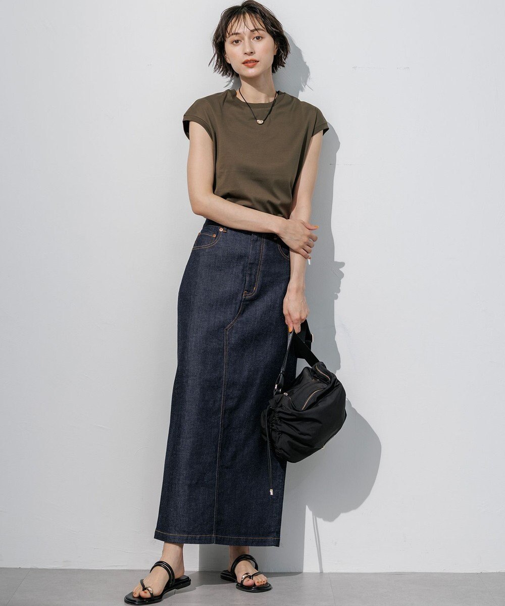 23区 シルキータッチ フレンチスリーブ Tシャツ 