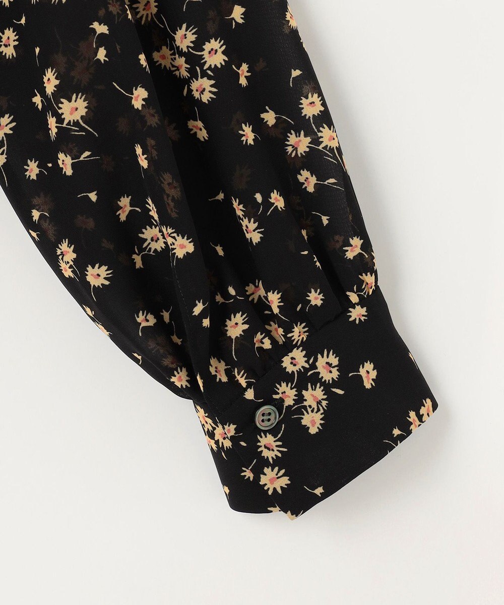 組曲 L シフォンオーガンプリント ティアードブラウス 