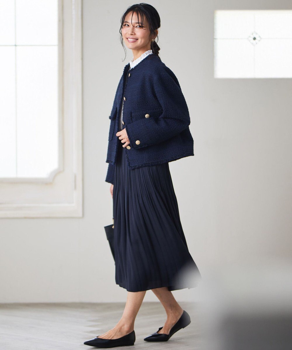 23区 L GIOLICA カラーミックスツイード ジャケット 