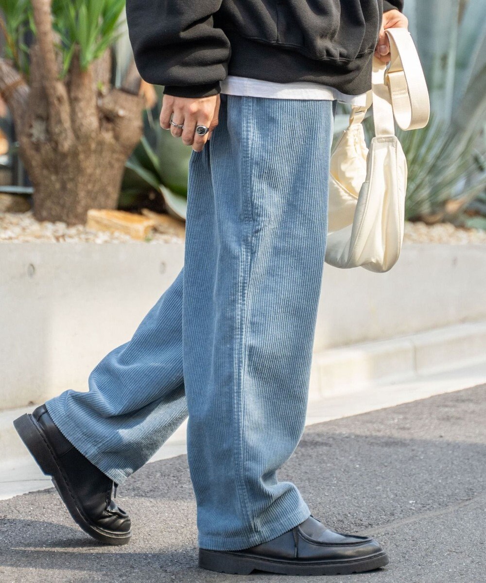 WEGO コーデュロイイージーワイドパンツ 