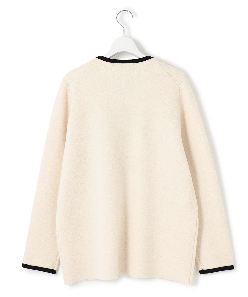 23区 L 【洗える】ミニブークレニット バイカラー ジャケット 