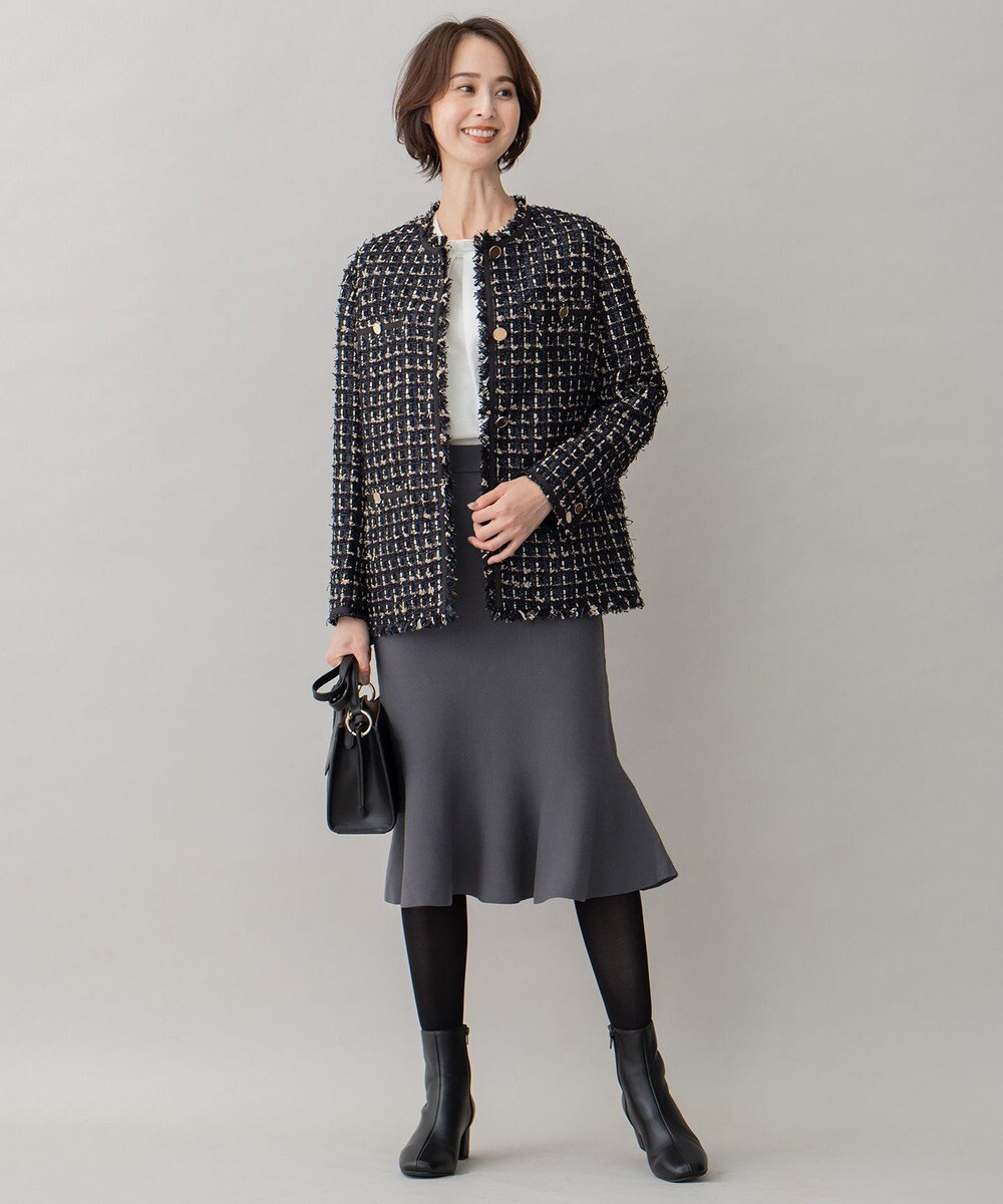 自由区 ファンシーツイード ジャケット 