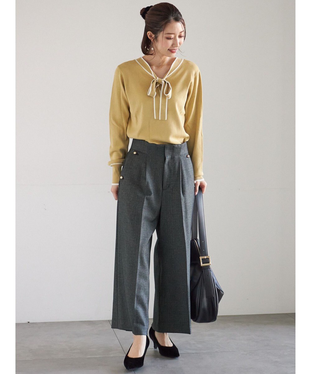 Te chichi 前後2WAYボウタイニットプルオーバー 