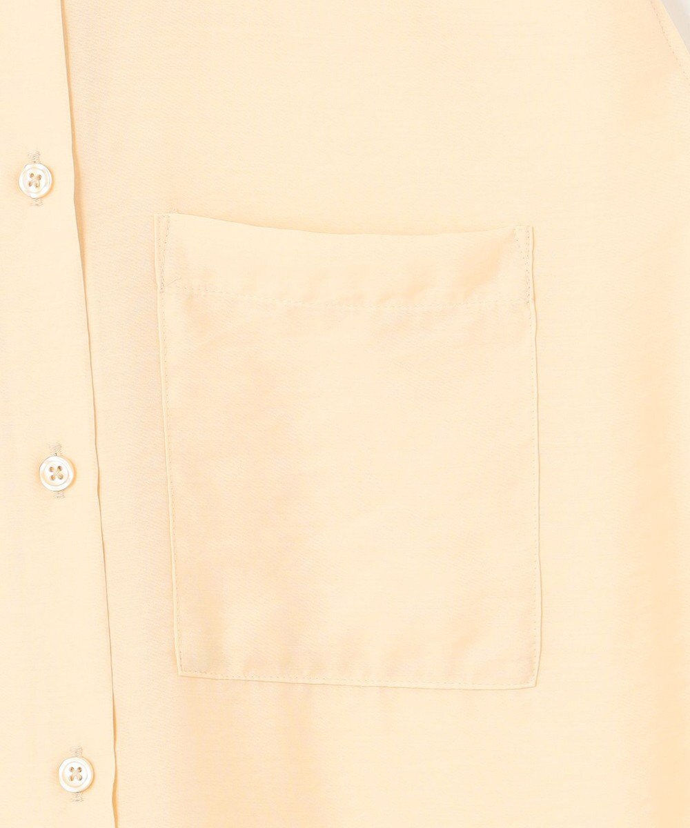 UNFILO L シアーサテン ロングシャツワンピース 