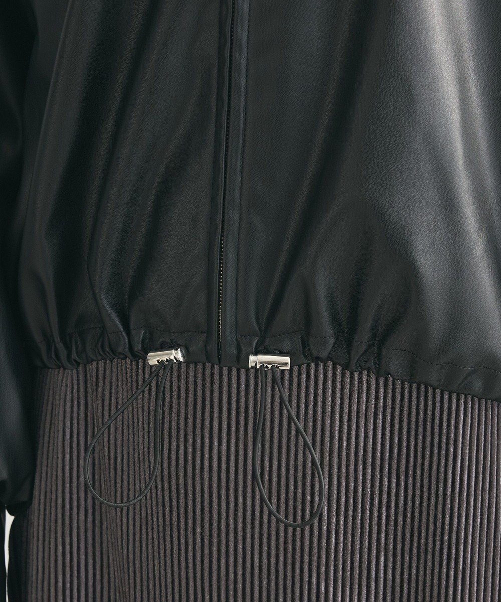 Green Parks フェイクレザードロストブルゾン 