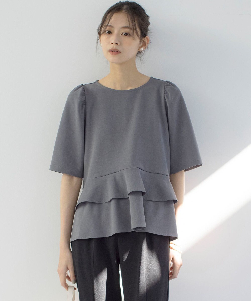 組曲 S ご好評につき追加生産【WEB限定】ジョーゼットジャージーティアード ブラウス 