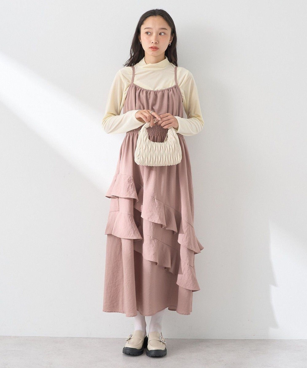 earth music&ecology ラッフルティアードキャミワンピース 