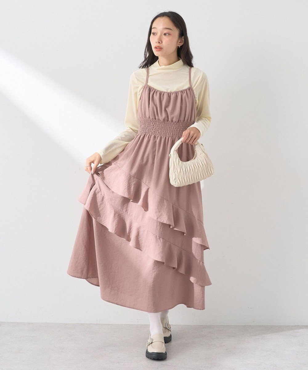 earth music&ecology ラッフルティアードキャミワンピース 