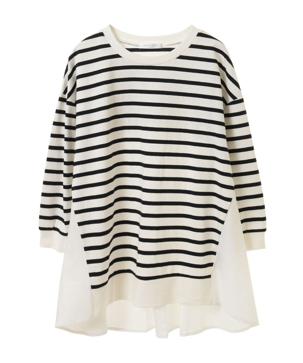 Green Parks 布帛切り替えフレアカットプルオーバー 