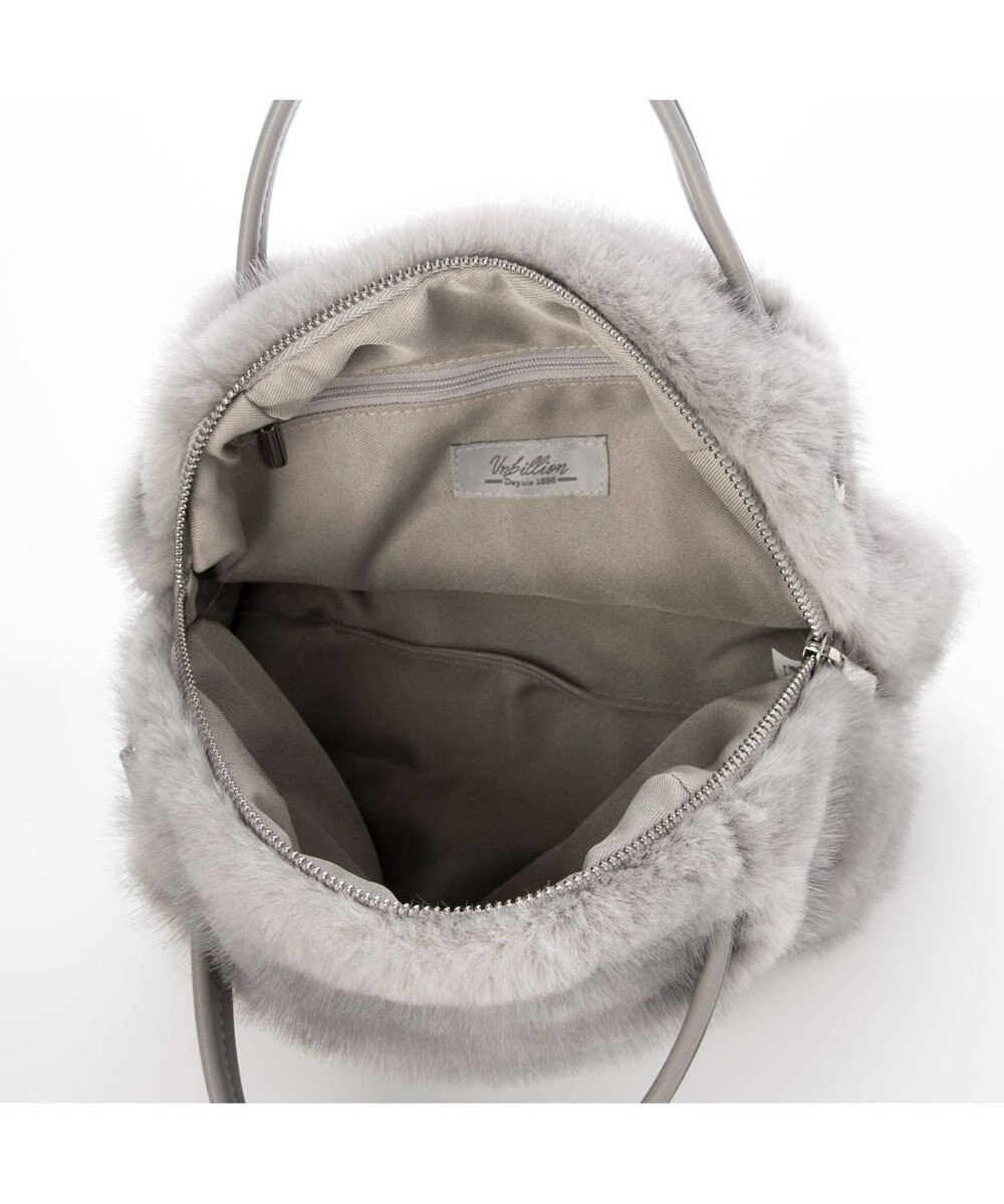 UNBILLION カシュカシュ cachecache / ミンク風エコファー2wayボックストート 