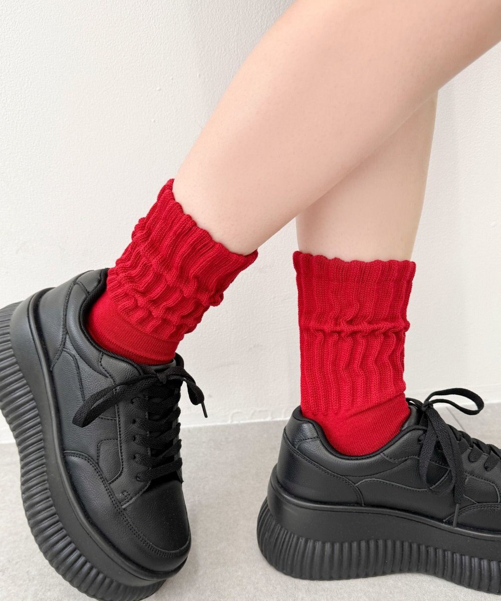 WEGO サポート付きボリューム無地リブソックス 