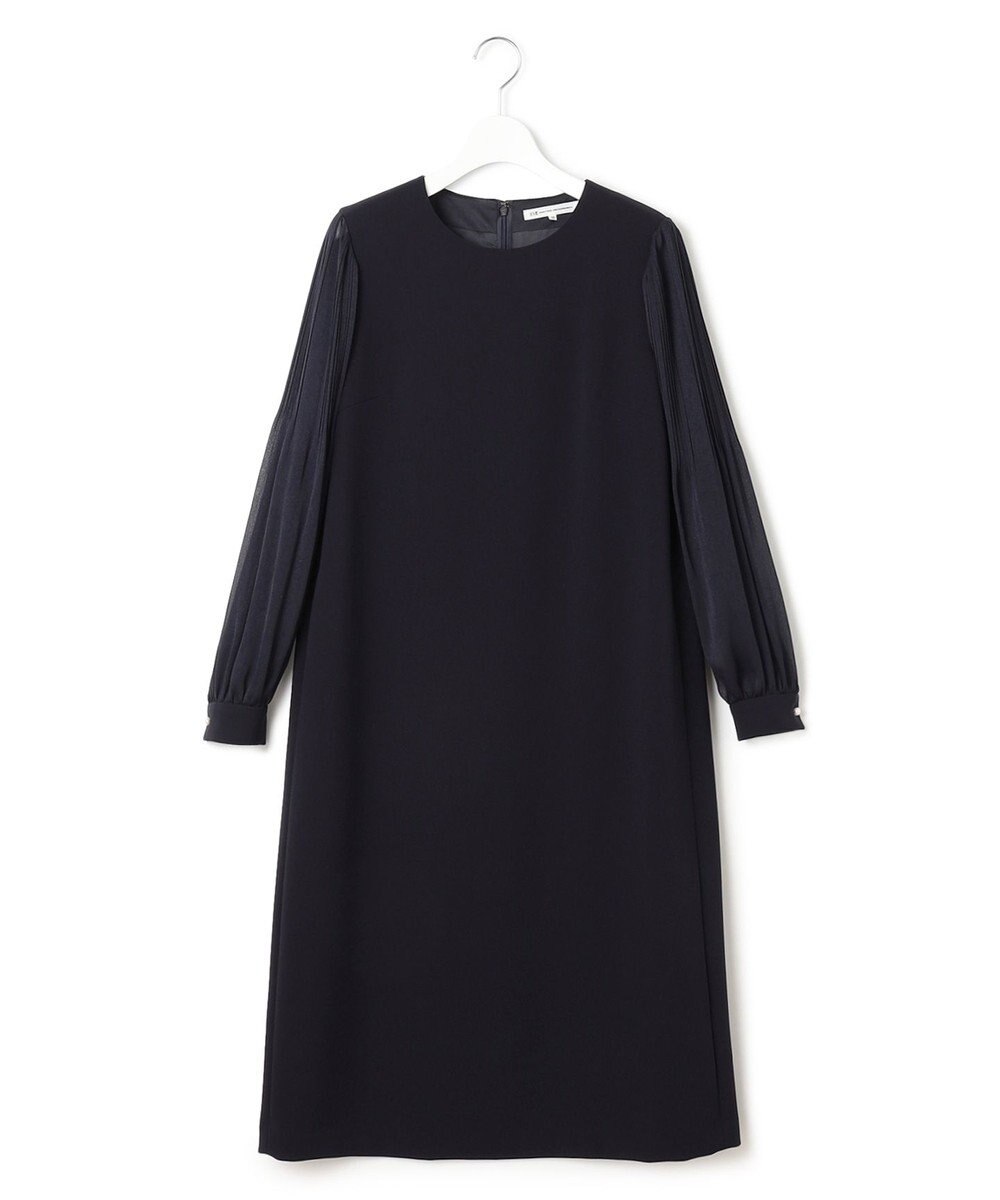 23区 【セットアップ対応】トリアセダブルジョーゼット シフォンスリーブ ワンピース 