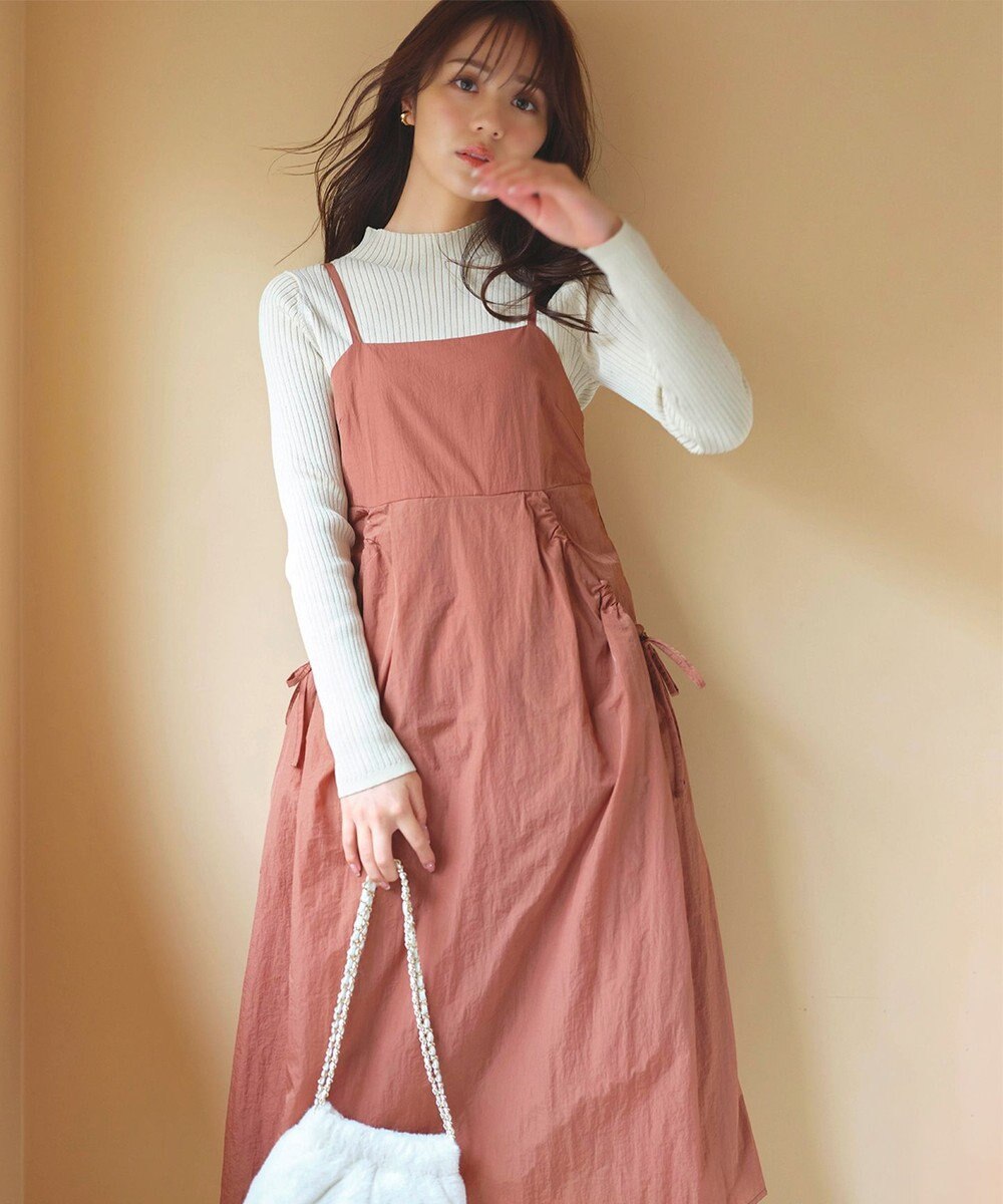 Feroux 【洗える】ニットセット キャミソールワンピース 