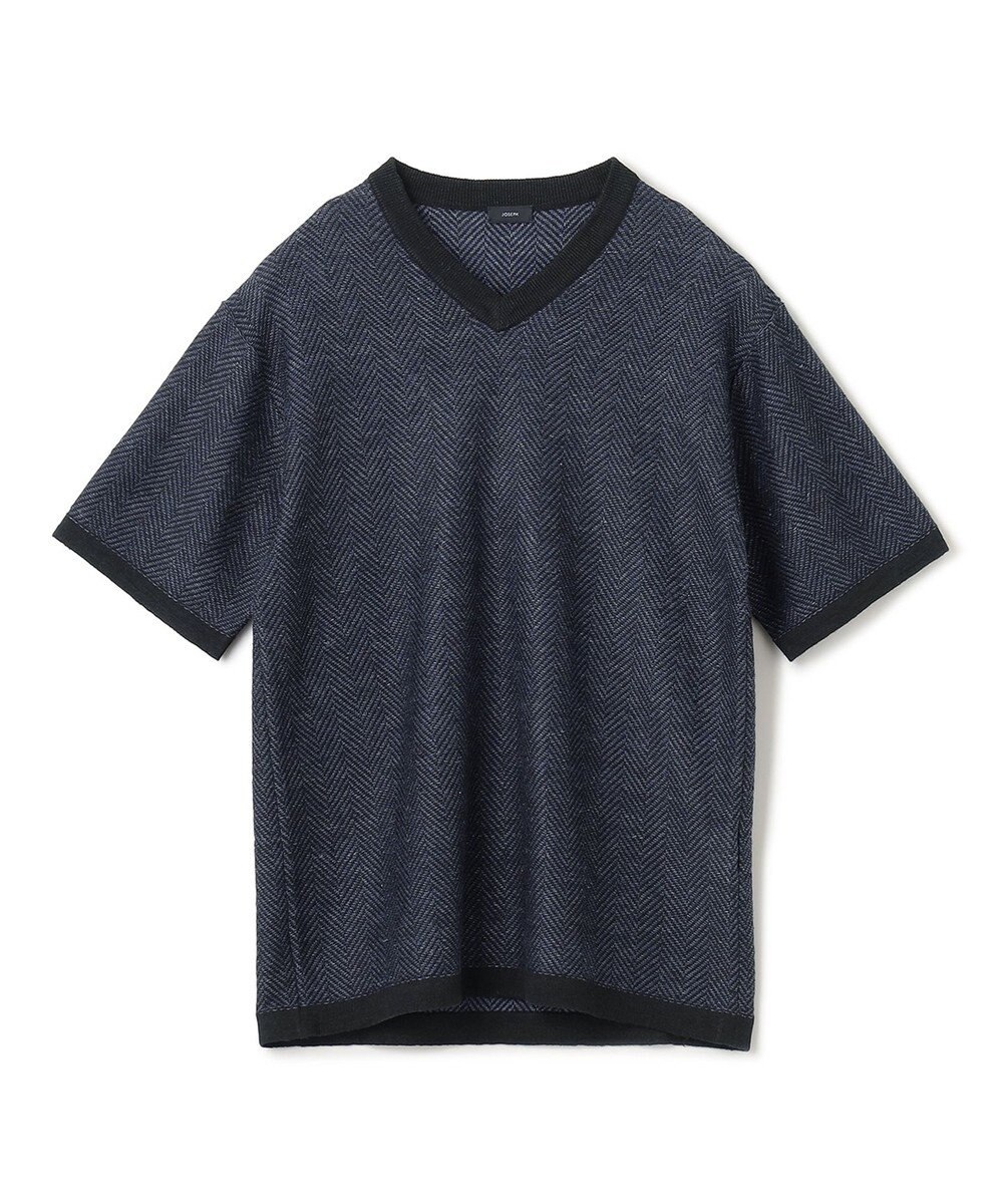 JOSEPH HOMME リネンヘリンボン　Vネックニット 
