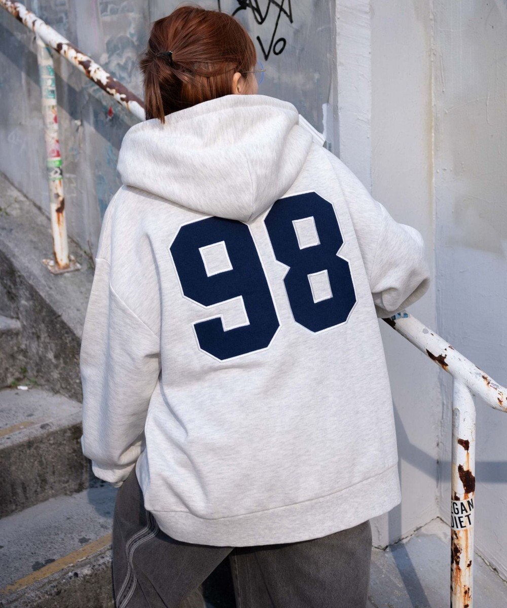 WEGO 裏起毛スタジアムロゴジップパーカー 