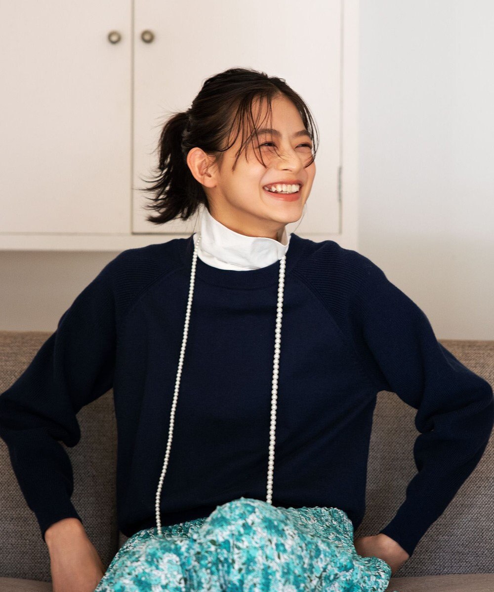 組曲 【選べる8色展開・春まで使える！】バックレースカラー ニット 