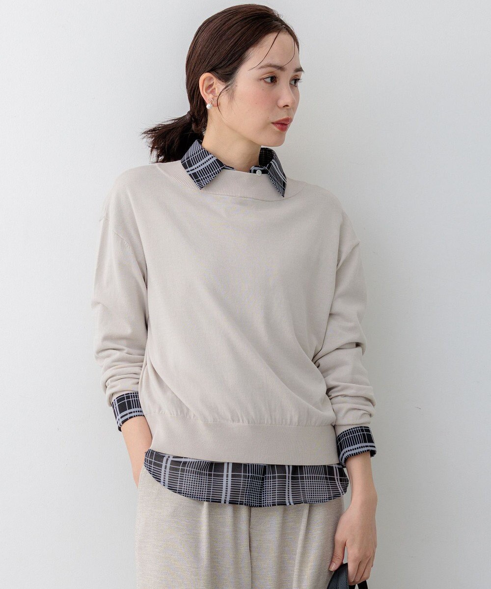組曲 【WEB限定】コットンニット プルオーバー 