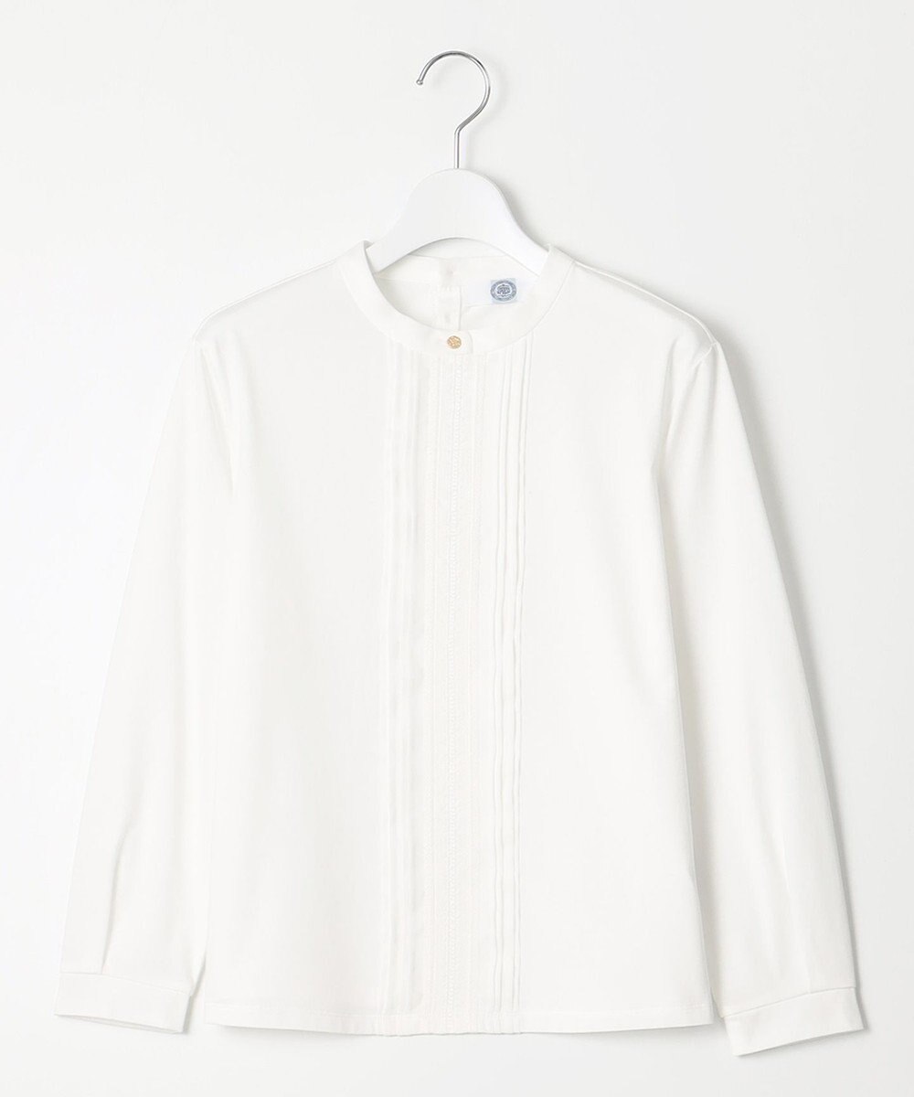 J.PRESS LADIES S プレーティングジャージー ピンタック カットソー 