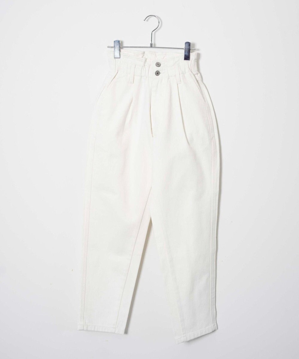 WEGO ウエストフリルマムデニムパンツ 