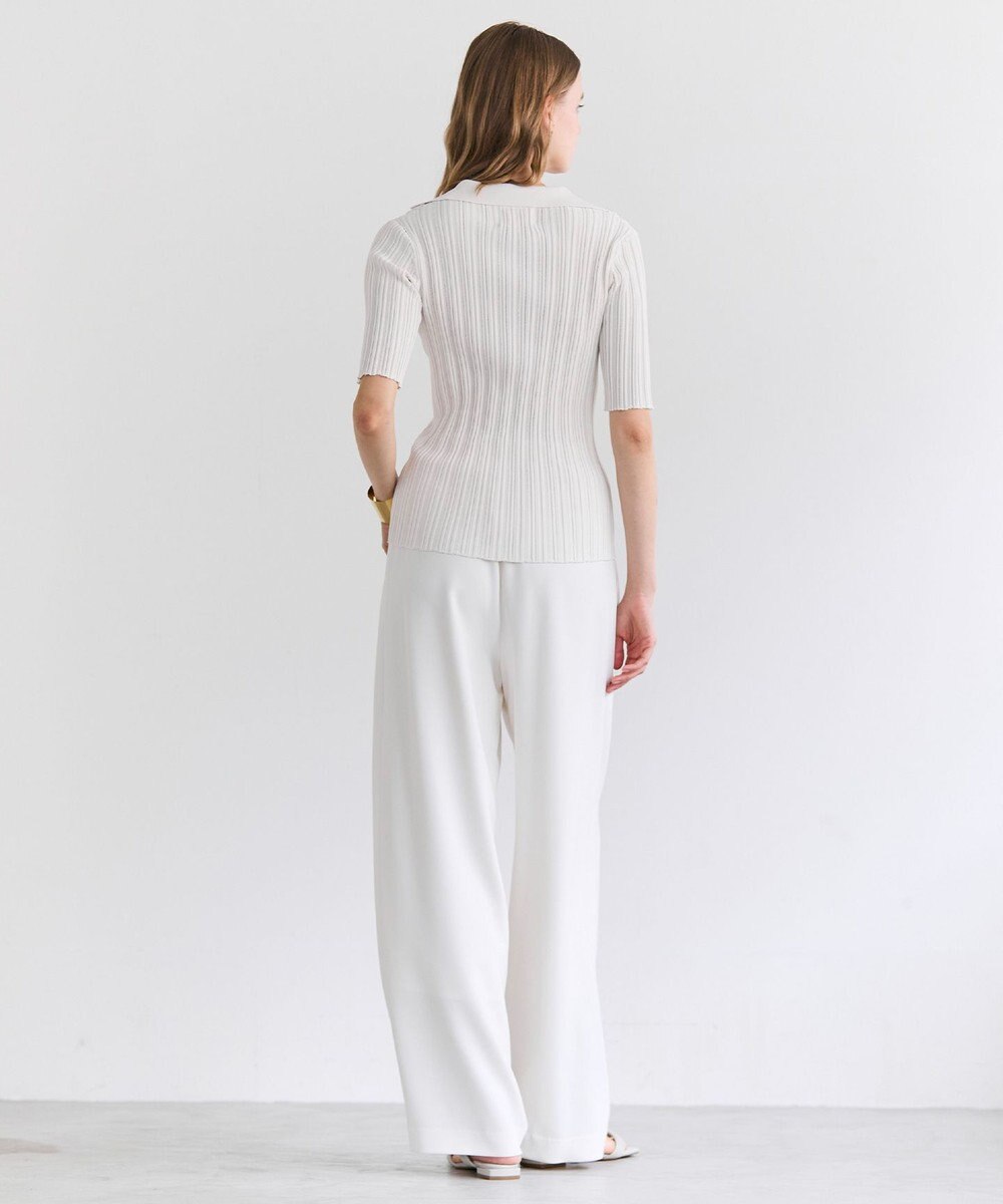 BEIGE， LABRADO / ランダムリブ スキッパーニット 