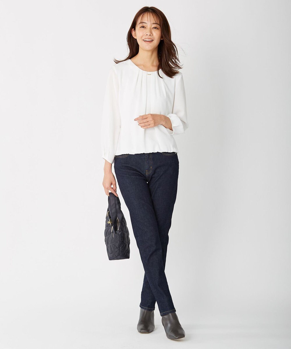 J.PRESS LADIES L 【驚異の伸縮性】10oz Stretch Denim ストレートデニムパンツ 