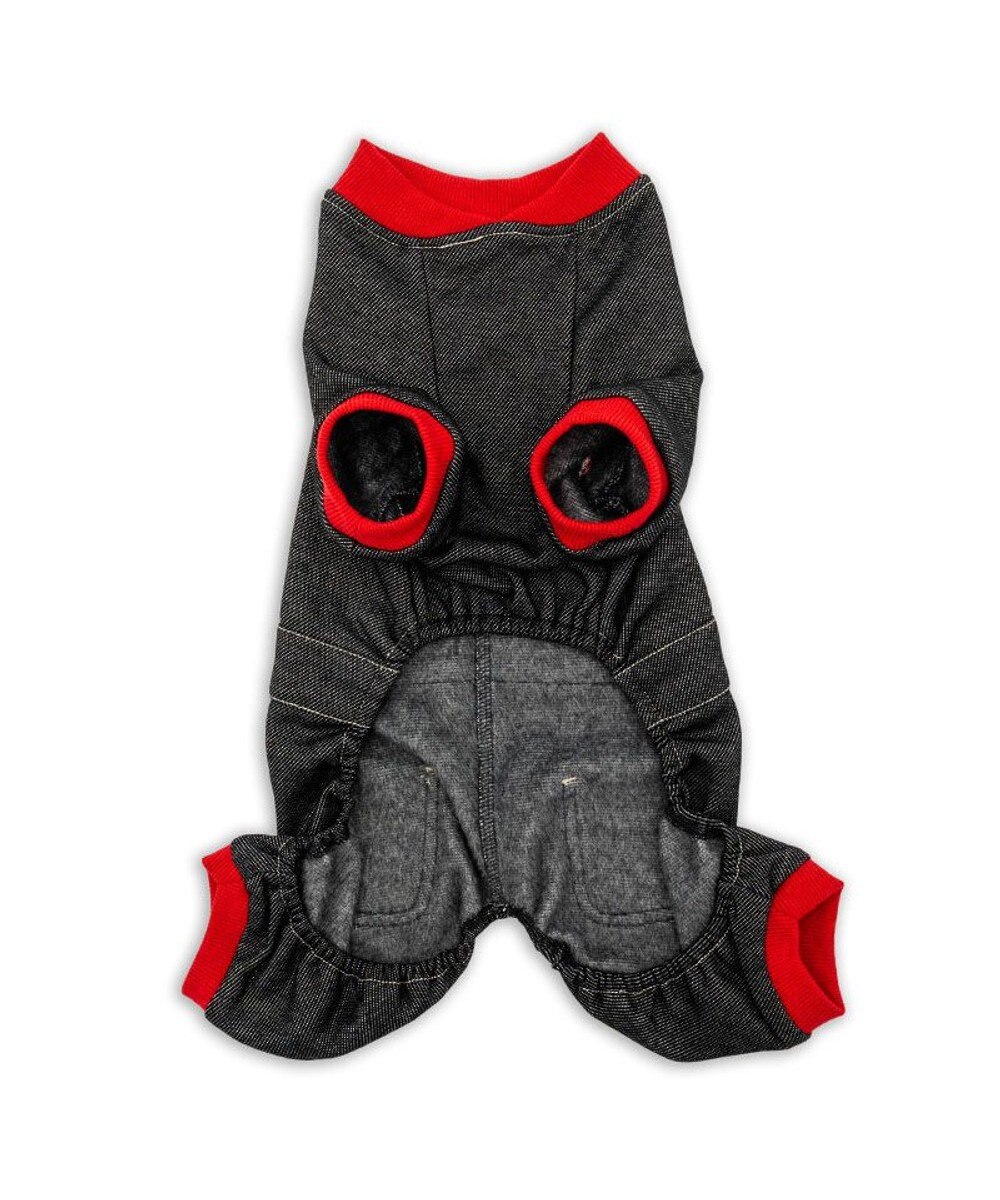 PET PARADISE Lee レッドリブ ロンパース 小型犬 