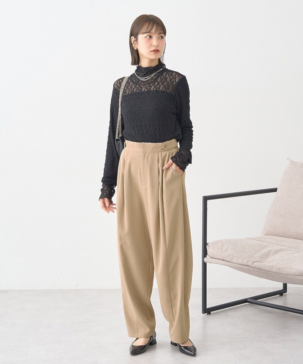 earth music&ecology タックコクーンパンツ 