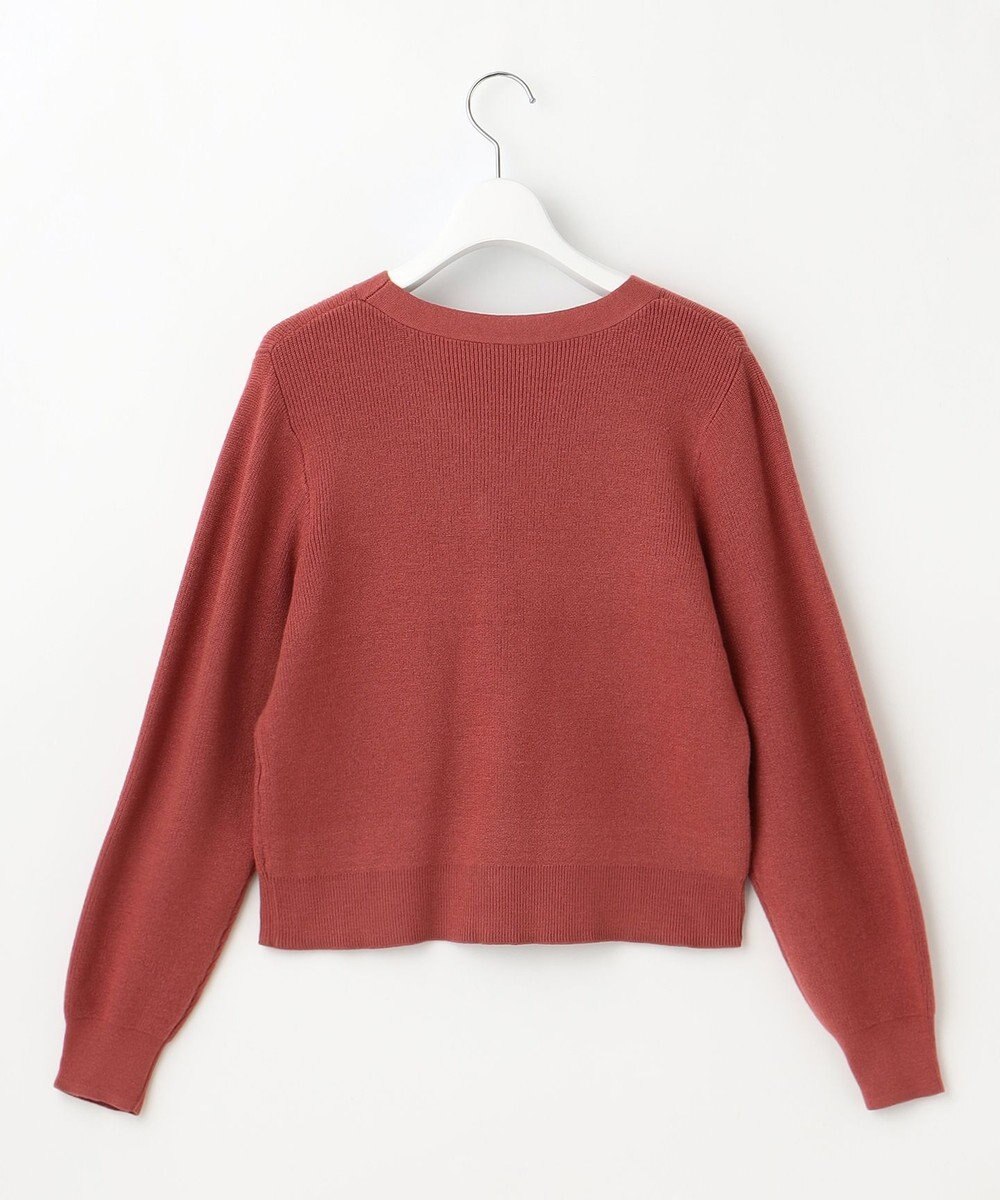 Feroux 【洗える】リボン釦 カーディガンデザインニット 