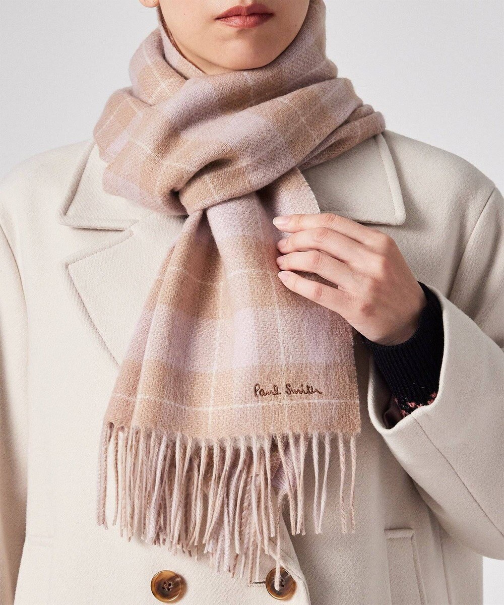 Paul Smith オンブレ リバーシブル チェック マフラー 