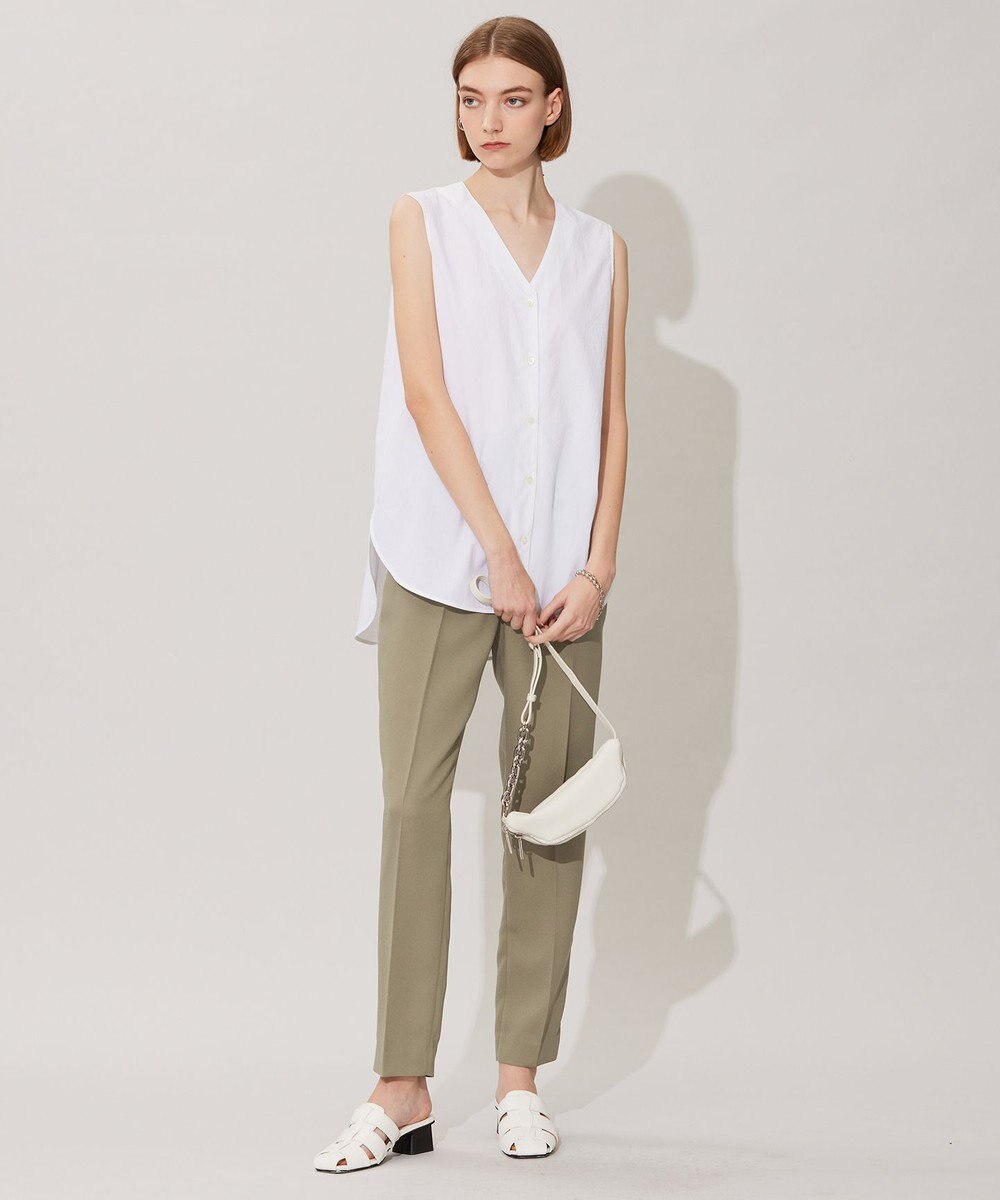 ICB L 【洗える】ヴィンテージスパンブロード ビックカラーブラウス 